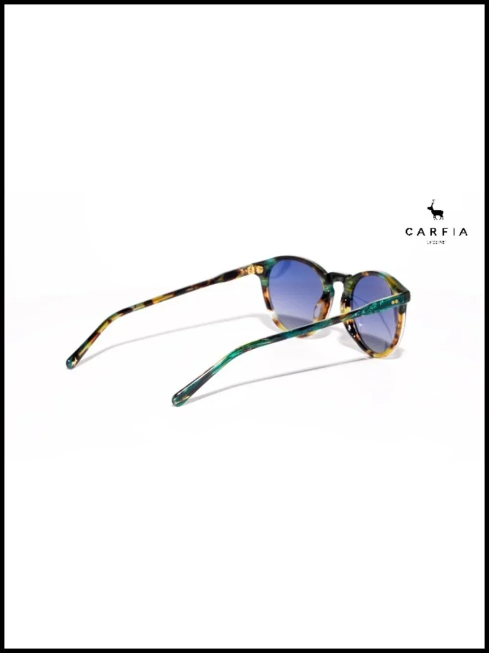 Round Acetate Polarized Sunglasses UV Protection